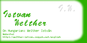 istvan welther business card